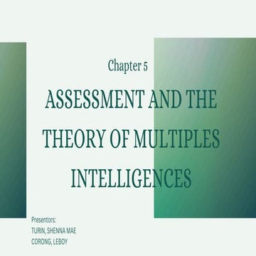 Comprehensive Overview of Multiple Intelligences Theory and Assessment ...