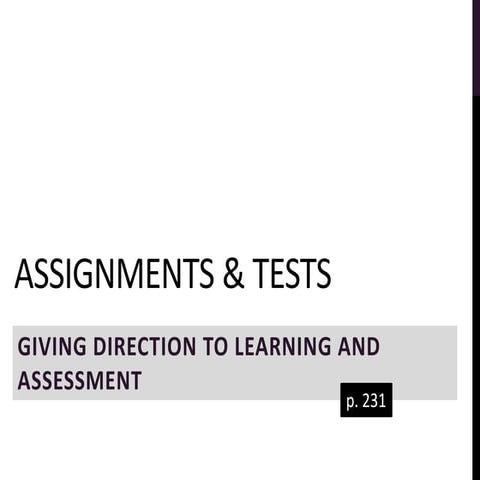 Assessment assignment testing
