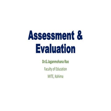 Assessment & Evaluation
