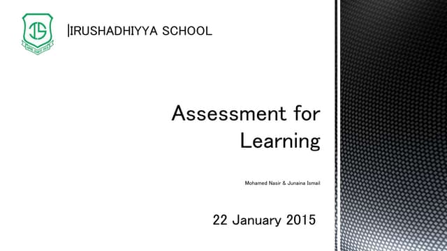 Assessment for Learning