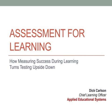 Assessment for learning v2
