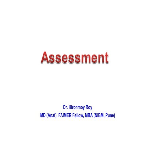 Assessment- Introduction, Internal & CIA, (Formative/Summative), Planning of ...