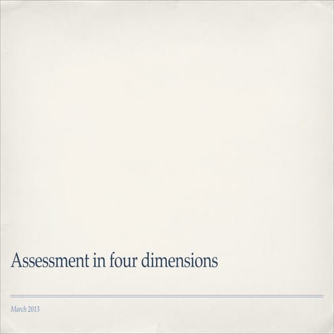 Assessment in 4 dimensions pdf