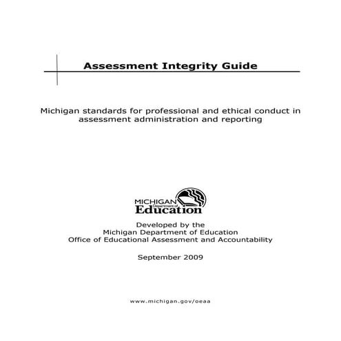 MEAP Assessment Integrity Guide