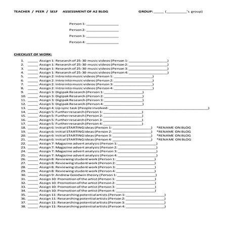 Assessment of blog (assign 1 18)