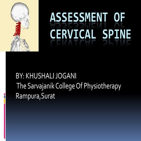 Assessment of cervical spine