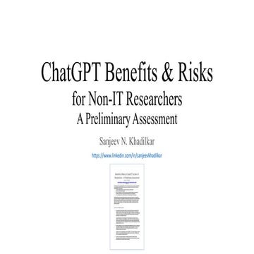 Assessment of ChatGPT - Benefits & Risks of ChatGPT for Non-IT Researchers.pptx