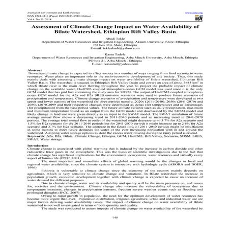 Impact of Climate Change on Water Resources in Somalia | PDF