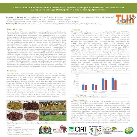 Assessment of common bean genotypes for farmers’ preferences