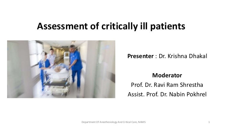 Assessment Of Critically Ill Patients