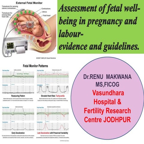 Assessment of fetal wellbeing in pregnancy and labour  jaipur