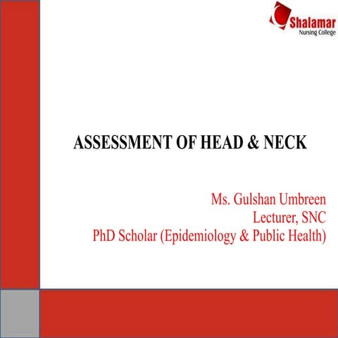 Assessment of head & neck | PPTX