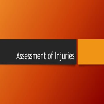 Assessment injuries2 | PPTX