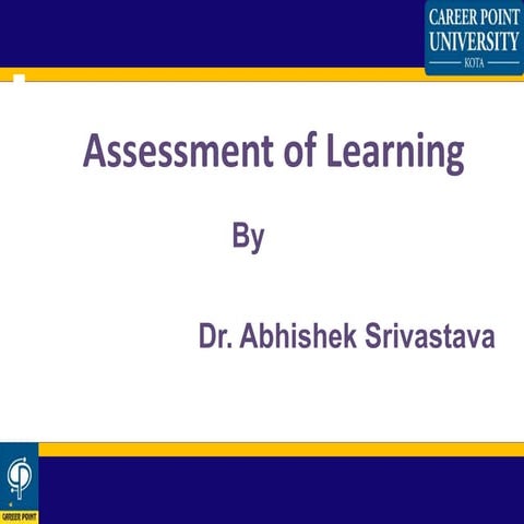 Assessment of learning