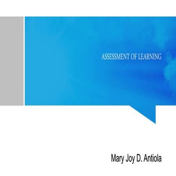 Assessmentoflearning