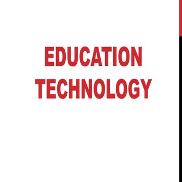 Education Technology And Assessment of learning 