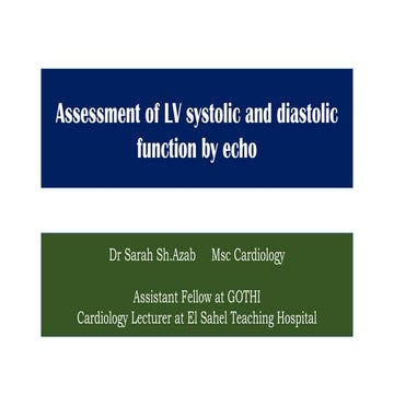Comprehensive Echocardiographic Assessment of Left Ventricular Systolic ...