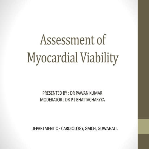Assessment of myocardial viability