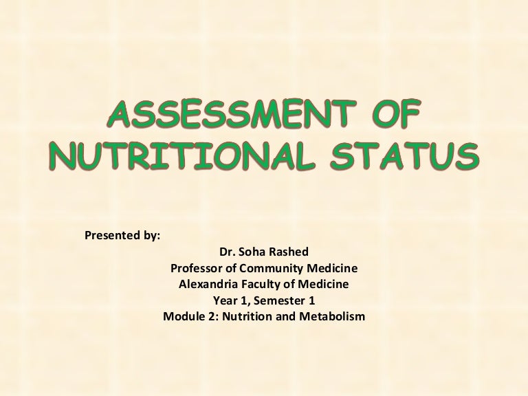 assessment of nutritional status