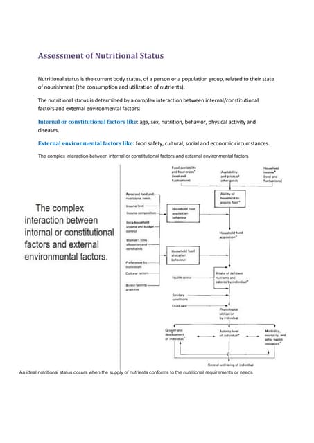 Assessment Of Nutritional Status
