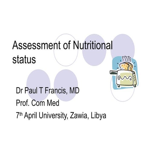 Assessmentof nutritional status