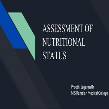 Assessment of Nutritional Status