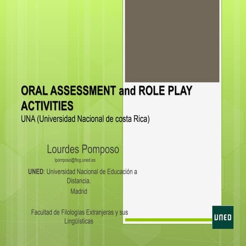 Assessment of oral skills roleplay