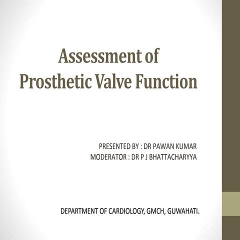 Assessment of prosthetic valve function