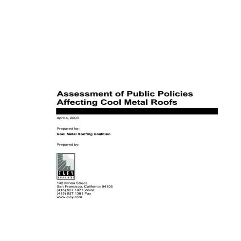Assessment of public policies affecting cool metal roofs tmi case_study_28