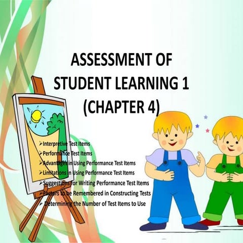 Assessment of student learning by kyle yvonne