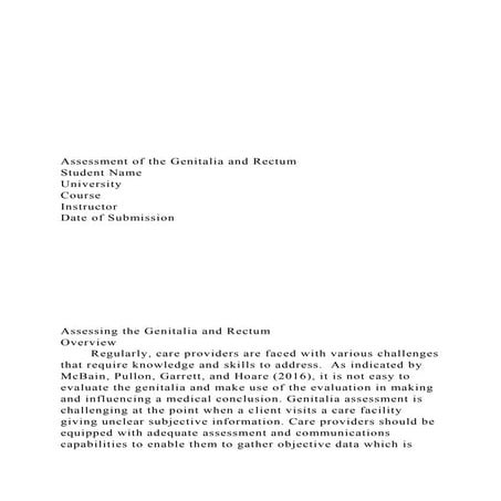Assessment of the Genitalia and RectumStudent Na.docx