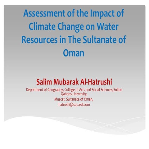  Salim Mubarak AL-HATRUSHI "Assessment of the impact of climate change on wat...