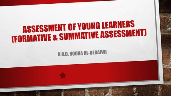 Assessment of young learners (formative & summative)