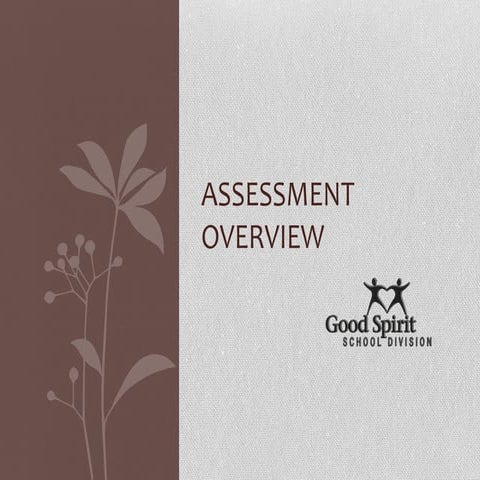 Assessment overview for gr 1 gr 2 days