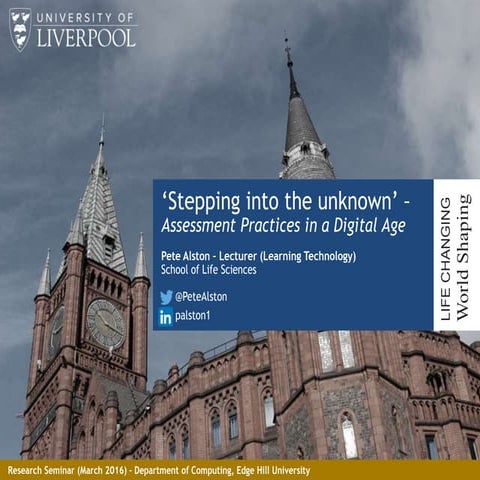 'Stepping into the unknown' - Assessment practices in a digital age