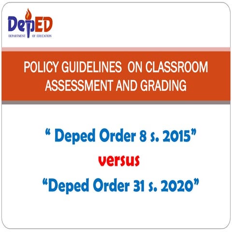Grading System for the Deped Students- Junior or Senior | PPT