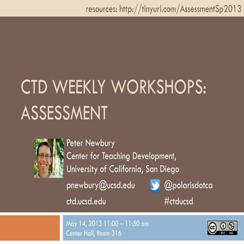 Weekly Workshop: Assessment