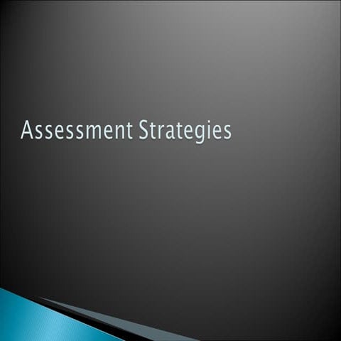 Assessment Strategies