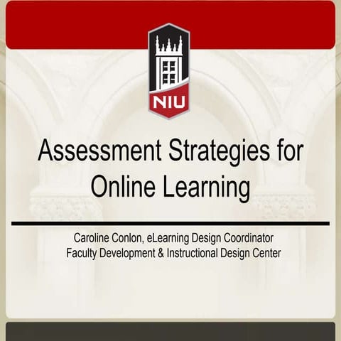 Assessment strategies for online learning