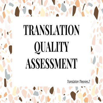 Translation Assessment tham khao mon Lý thuyết dịch
