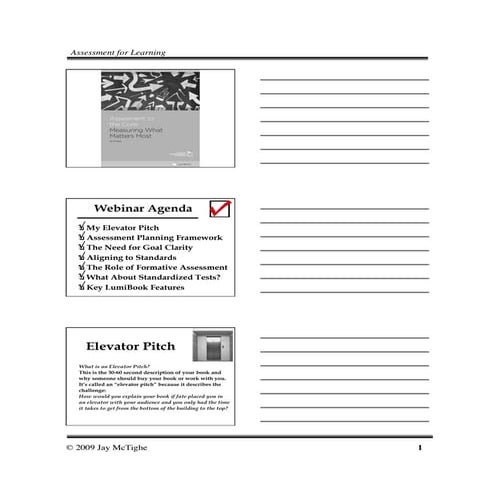 Assessment to the Core Webinar by Jay McTighe