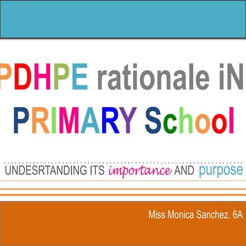 PDHPE Rationale