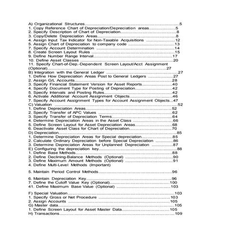 Asset accounting config step