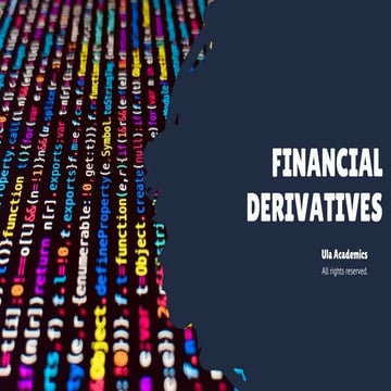 Asset Allocation 101 - Derivatives