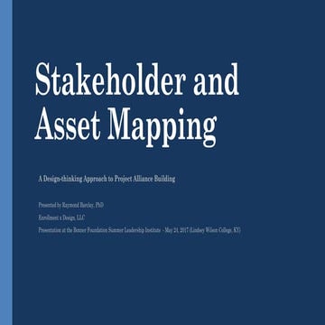 Asset and Stakeholder Mapping