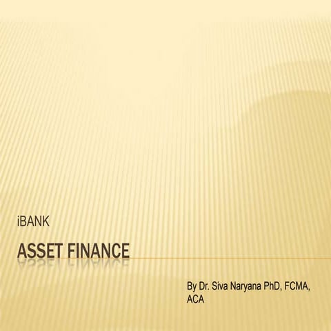 ASSET FINANCE - IBANK