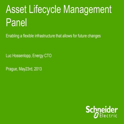 Asset Lifecycle Management: flexible infrastructures enabling future change