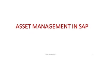 Asset management in sap