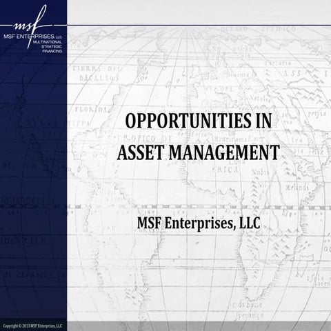 Opportunities in Asset Management