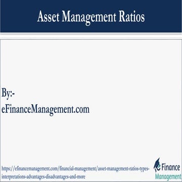 Asset Management Ratios